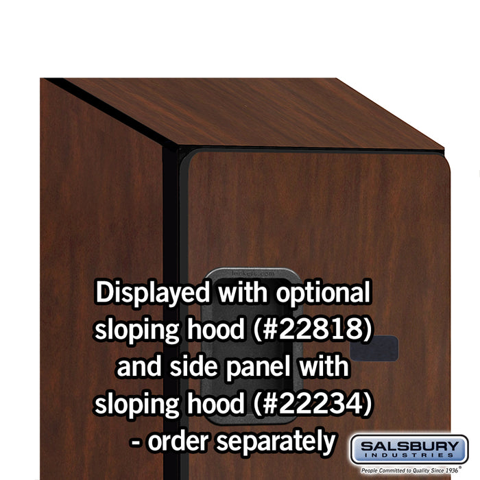 Salsbury 18" Wide Four Tier Designer Wood Locker - 1 Wide - 6 Feet High - 18 Inches Deep - Mahogany - Hasps - Sweatfully