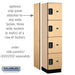 Salsbury 18" Wide Four Tier Designer Wood Locker - 1 Wide - 6 Feet High - 18 Inches Deep - Maple - Black Electronic Locks - Sweatfully