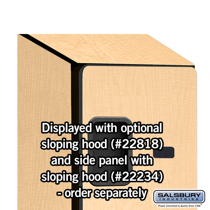 Salsbury 18" Wide Four Tier Designer Wood Locker - 1 Wide - 6 Feet High - 18 Inches Deep - Maple - Hasps - Sweatfully