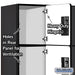 Salsbury 18" Wide Four Tier Designer Wood Locker - 3 Wide - 6 Feet High - 21 Inches Deep - Black - Hasps - Sweatfully