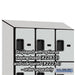 Salsbury 18" Wide Four Tier Designer Wood Locker - 3 Wide - 6 Feet High - 21 Inches Deep - Gray - Hasps - Sweatfully