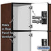 Salsbury 18" Wide Four Tier Designer Wood Locker - 3 Wide - 6 Feet High - 21 Inches Deep - Mahogany - Hasps - Sweatfully