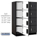 Salsbury 18" Wide Four Tier Designer Wood Locker - 3 Wide - 6 Feet High - 24 Inches Deep - Black - Silver Electronic Locks - Sweatfully