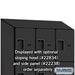 Salsbury 18" Wide Four Tier Designer Wood Locker - 3 Wide - 6 Feet High - 24 Inches Deep - Black - Hasps - Sweatfully