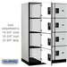 Salsbury 18" Wide Four Tier Designer Wood Locker - 3 Wide - 6 Feet High - 24 Inches Deep - Gray - Hasps - Sweatfully