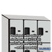 Salsbury 18" Wide Four Tier Designer Wood Locker - 3 Wide - 6 Feet High - 18 Inches Deep - Gray - Hasps - Sweatfully