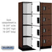 Salsbury 18" Wide Four Tier Designer Wood Locker - 3 Wide - 6 Feet High - 18 Inches Deep - Mahogany - Silver Electronic Locks - Sweatfully
