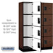 Salsbury 18" Wide Four Tier Designer Wood Locker - 3 Wide - 6 Feet High - 18 Inches Deep - Mahogany - Hasps - Sweatfully