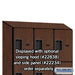 Salsbury 18" Wide Four Tier Designer Wood Locker - 3 Wide - 6 Feet High - 18 Inches Deep - Mahogany - Hasps - Sweatfully