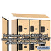 Salsbury 18" Wide Four Tier Designer Wood Locker - 3 Wide - 6 Feet High - 18 Inches Deep - Maple - Hasps - Sweatfully