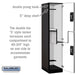 Salsbury 18" Wide Double Tier 'S' Style Designer Wood Locker - 1 Wide - 6 Feet High - 21 Inches Deep - Black - Silver Resettable Combination Locks - Sweatfully