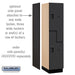 Salsbury 18" Wide Double Tier 'S' Style Designer Wood Locker - 1 Wide - 6 Feet High - 21 Inches Deep - Black - Hasps - Sweatfully