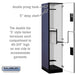 Salsbury 18" Wide Double Tier 'S' Style Designer Wood Locker - 1 Wide - 6 Feet High - 21 Inches Deep - Blue - Hasps - Sweatfully