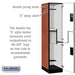Salsbury 18" Wide Double Tier 'S' Style Designer Wood Locker - 1 Wide - 6 Feet High - 21 Inches Deep - Cherry - Hasps - Sweatfully