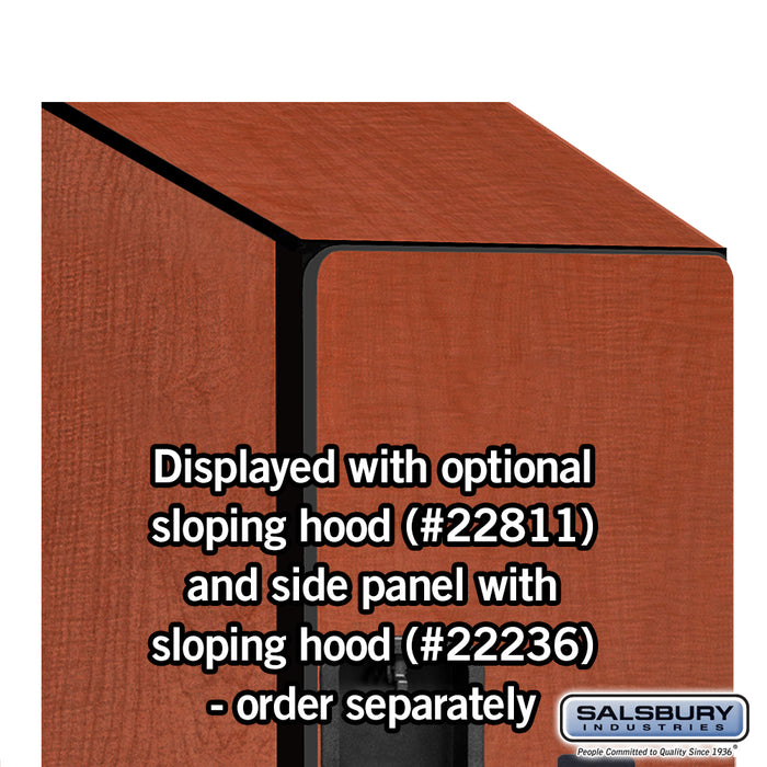 Salsbury 18" Wide Double Tier 'S' Style Designer Wood Locker - 1 Wide - 6 Feet High - 21 Inches Deep - Cherry - Hasps - Sweatfully
