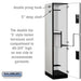 Salsbury 18" Wide Double Tier 'S' Style Designer Wood Locker - 1 Wide - 6 Feet High - 21 Inches Deep - Gray - Hasps - Sweatfully