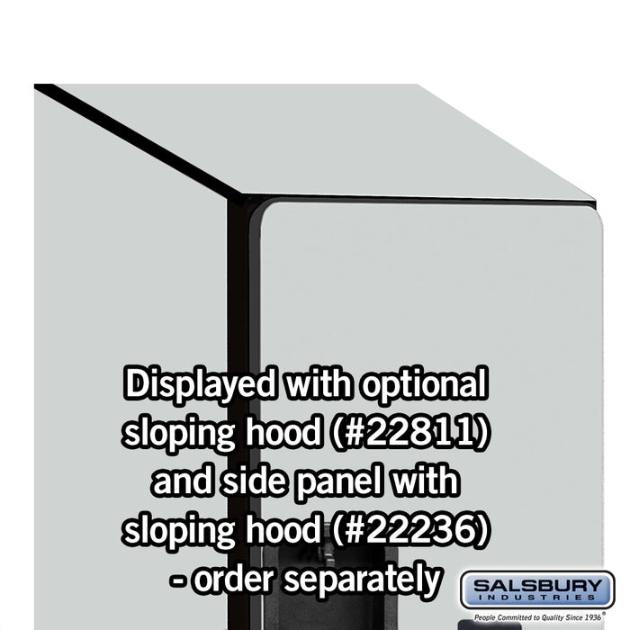 Salsbury 18" Wide Double Tier 'S' Style Designer Wood Locker - 1 Wide - 6 Feet High - 21 Inches Deep - Gray - Hasps - Sweatfully