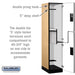 Salsbury 18" Wide Double Tier 'S' Style Designer Wood Locker - 1 Wide - 6 Feet High - 21 Inches Deep - Maple - Hasps - Sweatfully