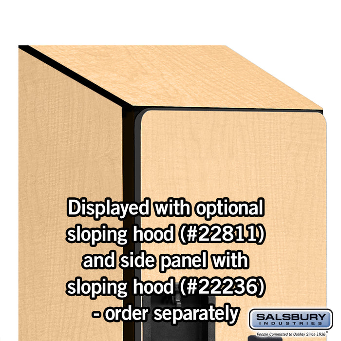 Salsbury 18" Wide Double Tier 'S' Style Designer Wood Locker - 1 Wide - 6 Feet High - 21 Inches Deep - Maple - Hasps - Sweatfully