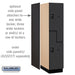 Salsbury 18" Wide Double Tier 'S' Style Designer Wood Locker - 1 Wide - 6 Feet High - 24 Inches Deep - Black - Black Resettable Combination Locks - Sweatfully