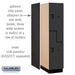 Salsbury 18" Wide Double Tier 'S' Style Designer Wood Locker - 1 Wide - 6 Feet High - 24 Inches Deep - Black - Hasps - Sweatfully