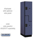 Salsbury 18" Wide Double Tier 'S' Style Designer Wood Locker - 1 Wide - 6 Feet High - 24 Inches Deep - Blue - Black Resettable Combination Locks - Sweatfully