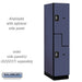 Salsbury 18" Wide Double Tier 'S' Style Designer Wood Locker - 1 Wide - 6 Feet High - 24 Inches Deep - Blue - Silver Resettable Combination Locks - Sweatfully