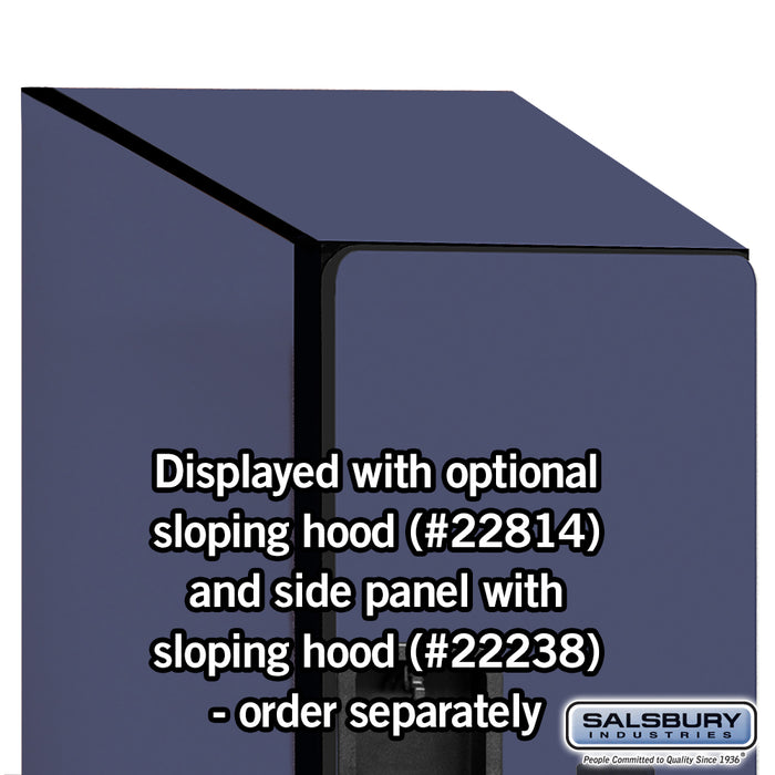 Salsbury 18" Wide Double Tier 'S' Style Designer Wood Locker - 1 Wide - 6 Feet High - 24 Inches Deep - Blue - Hasps - Sweatfully