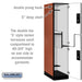 Salsbury 18" Wide Double Tier 'S' Style Designer Wood Locker - 1 Wide - 6 Feet High - 24 Inches Deep - Cherry - Black Electronic Locks - Sweatfully