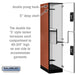 Salsbury 18" Wide Double Tier 'S' Style Designer Wood Locker - 1 Wide - 6 Feet High - 24 Inches Deep - Cherry - Black Resettable Combination Locks - Sweatfully