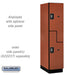 Salsbury 18" Wide Double Tier 'S' Style Designer Wood Locker - 1 Wide - 6 Feet High - 24 Inches Deep - Cherry - Silver Resettable Combination Locks - Sweatfully