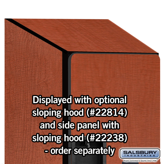 Salsbury 18" Wide Double Tier 'S' Style Designer Wood Locker - 1 Wide - 6 Feet High - 24 Inches Deep - Cherry - Hasps - Sweatfully