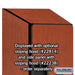 Salsbury 18" Wide Double Tier 'S' Style Designer Wood Locker - 1 Wide - 6 Feet High - 24 Inches Deep - Cherry - Hasps - Sweatfully
