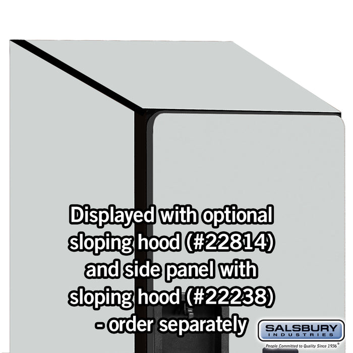 Salsbury 18" Wide Double Tier 'S' Style Designer Wood Locker - 1 Wide - 6 Feet High - 24 Inches Deep - Gray - Hasps - Sweatfully