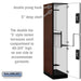 Salsbury 18" Wide Double Tier 'S' Style Designer Wood Locker - 1 Wide - 6 Feet High - 24 Inches Deep - Mahogany - Silver Resettable Combination Locks - Sweatfully