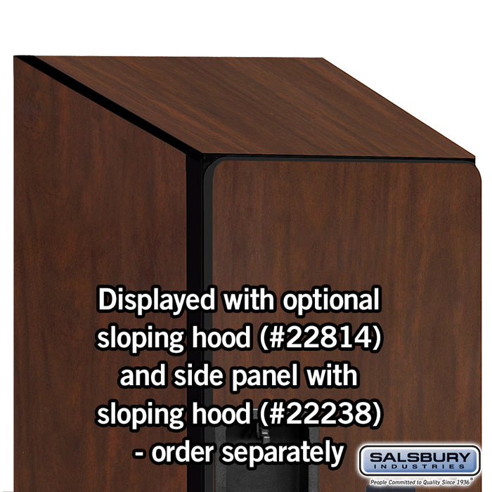 Salsbury 18" Wide Double Tier 'S' Style Designer Wood Locker - 1 Wide - 6 Feet High - 24 Inches Deep - Mahogany - Hasps - Sweatfully