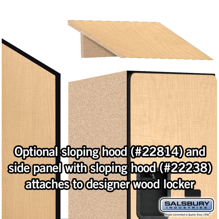 Salsbury 18" Wide Double Tier 'S' Style Designer Wood Locker - 1 Wide - 6 Feet High - 24 Inches Deep - Maple - Hasps - Sweatfully
