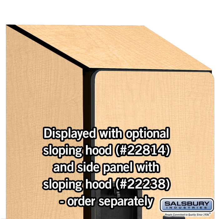 Salsbury 18" Wide Double Tier 'S' Style Designer Wood Locker - 1 Wide - 6 Feet High - 24 Inches Deep - Maple - Hasps - Sweatfully