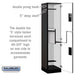 Salsbury 18" Wide Double Tier 'S' Style Designer Wood Locker - 1 Wide - 6 Feet High - 18 Inches Deep - Black - Hasps - Sweatfully