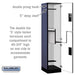 Salsbury 18" Wide Double Tier 'S' Style Designer Wood Locker - 1 Wide - 6 Feet High - 18 Inches Deep - Blue - Hasps - Sweatfully
