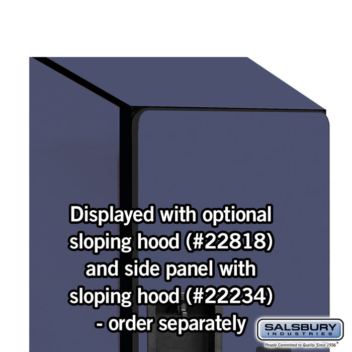 Salsbury 18" Wide Double Tier 'S' Style Designer Wood Locker - 1 Wide - 6 Feet High - 18 Inches Deep - Blue - Hasps - Sweatfully