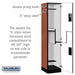 Salsbury 18" Wide Double Tier 'S' Style Designer Wood Locker - 1 Wide - 6 Feet High - 18 Inches Deep - Cherry - Hasps - Sweatfully