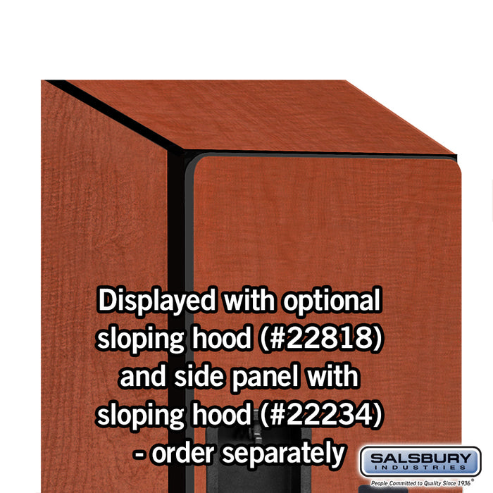 Salsbury 18" Wide Double Tier 'S' Style Designer Wood Locker - 1 Wide - 6 Feet High - 18 Inches Deep - Cherry - Hasps - Sweatfully