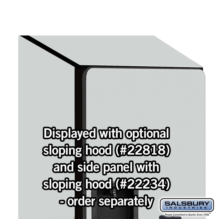 Salsbury 18" Wide Double Tier 'S' Style Designer Wood Locker - 1 Wide - 6 Feet High - 18 Inches Deep - Gray - Hasps - Sweatfully