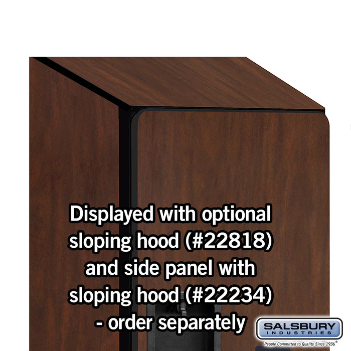 Salsbury 18" Wide Double Tier 'S' Style Designer Wood Locker - 1 Wide - 6 Feet High - 18 Inches Deep - Mahogany - Hasps - Sweatfully