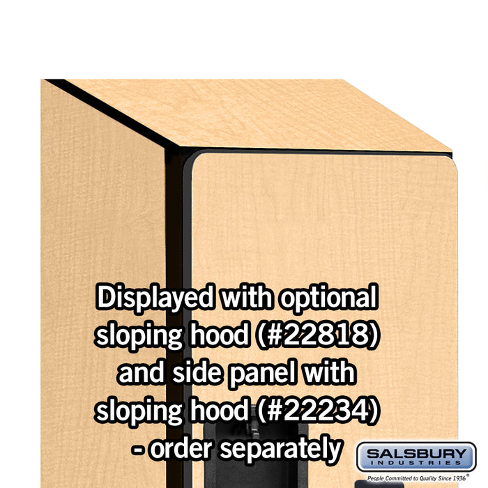 Salsbury 18" Wide Double Tier 'S' Style Designer Wood Locker - 1 Wide - 6 Feet High - 18 Inches Deep - Maple - Hasps - Sweatfully