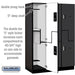 Salsbury 18" Wide Double Tier 'S' Style Designer Wood Locker - 3 Wide - 6 Feet High - 21 Inches Deep - Black - Silver Electronic Locks - Sweatfully