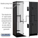 Salsbury 18" Wide Double Tier 'S' Style Designer Wood Locker - 3 Wide - 6 Feet High - 21 Inches Deep - Black - Hasps - Sweatfully