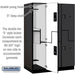 Salsbury 18" Wide Double Tier 'S' Style Designer Wood Locker - 3 Wide - 6 Feet High - 24 Inches Deep - Black - Black Electronic Locks - Sweatfully