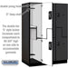 Salsbury 18" Wide Double Tier 'S' Style Designer Wood Locker - 3 Wide - 6 Feet High - 24 Inches Deep - Black - Black Resettable Combination Locks - Sweatfully